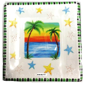 Tropical Paper Plates 7in (8)