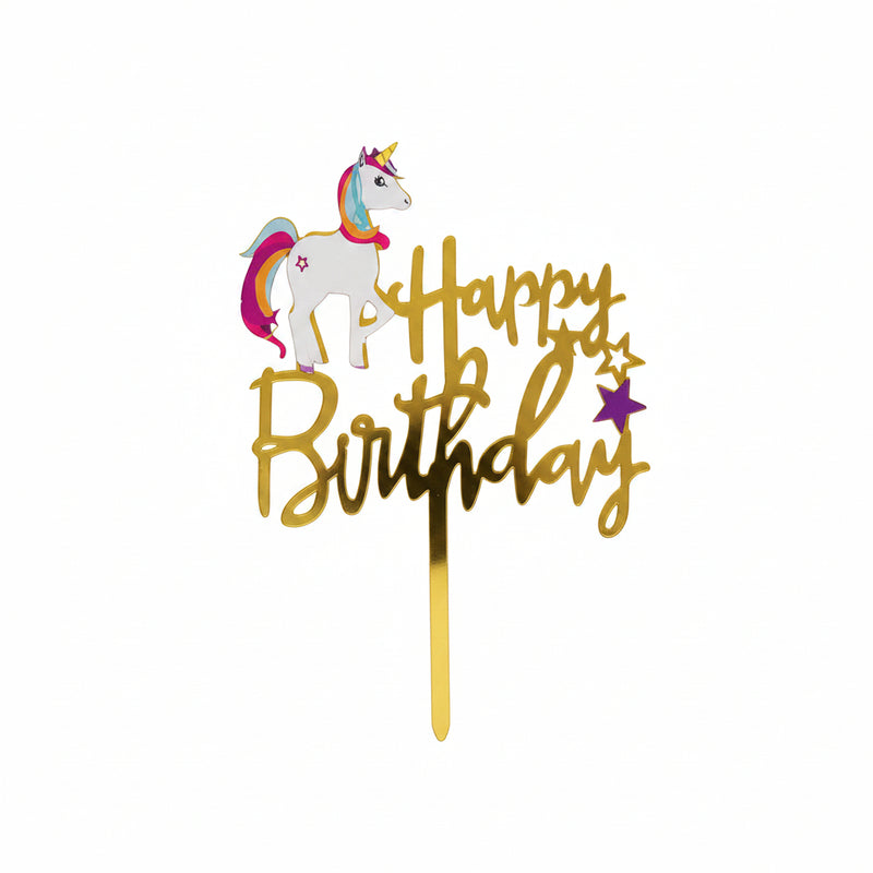 Unicorn Party Birthday Cake Topper