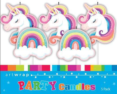 Unicorn Candles 5pk