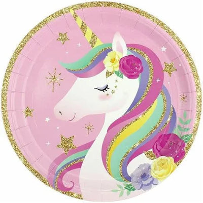 Unicorn Star Plates 8pk