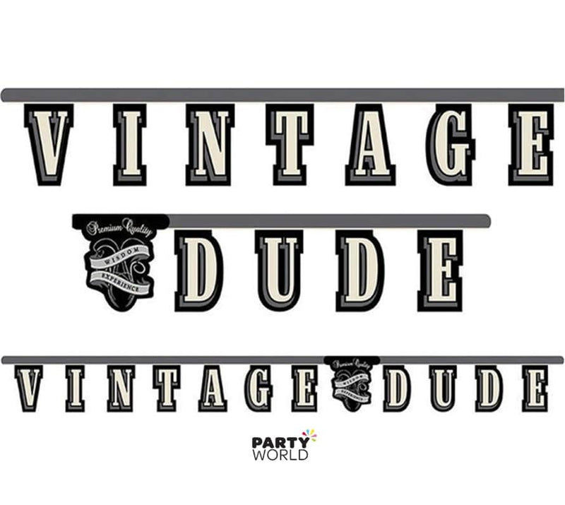 Vintage Dude 40th Banner