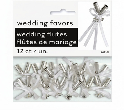 Silver Mini Flute Favours (12)