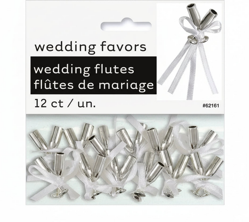 Silver Mini Flute Favours (12)
