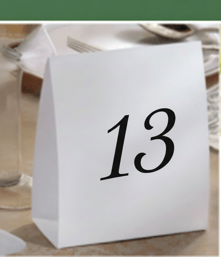 Table Number Place Cards (13-24)