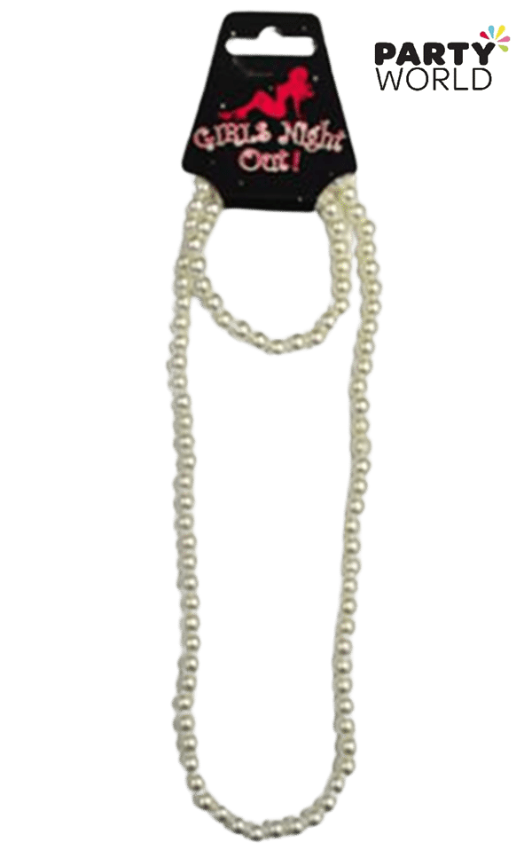 White Bead Necklace (4pcs)