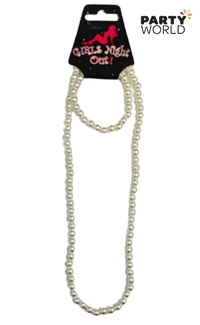 White Bead Necklace (4pcs)