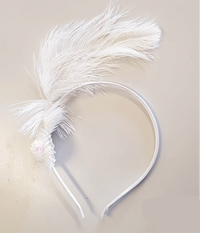White Feather Headband
