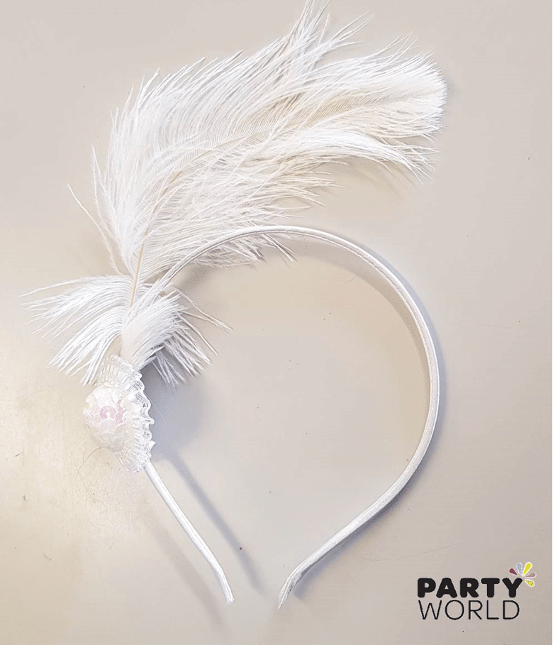 White Feather Headband