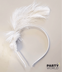White Feather Headband