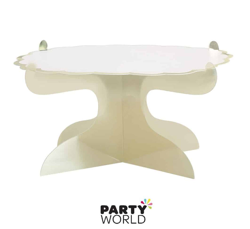 White & Gold Cake Stand 29cm