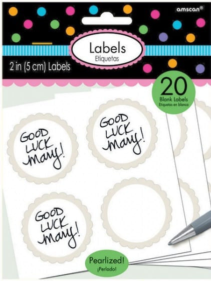 White Scalloped Blank Labels 5cm (20pk)