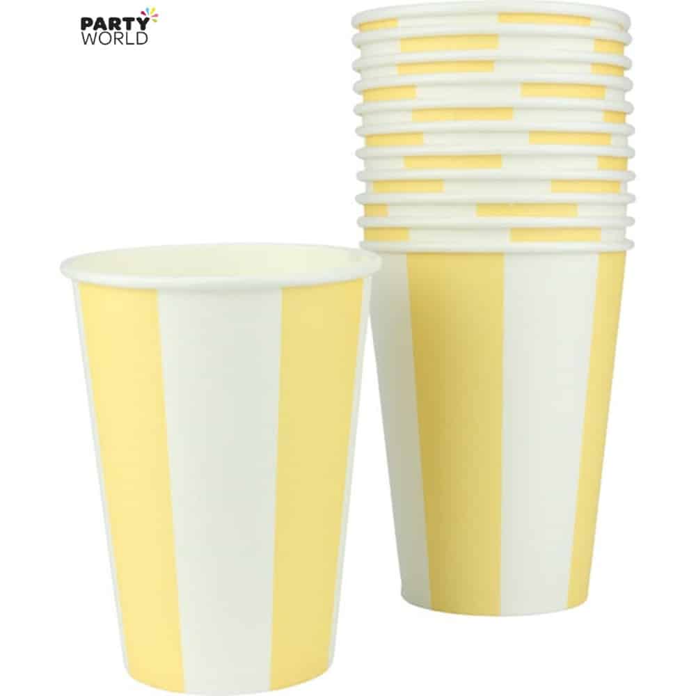 White & Yellow Paper Cups (12pk)
