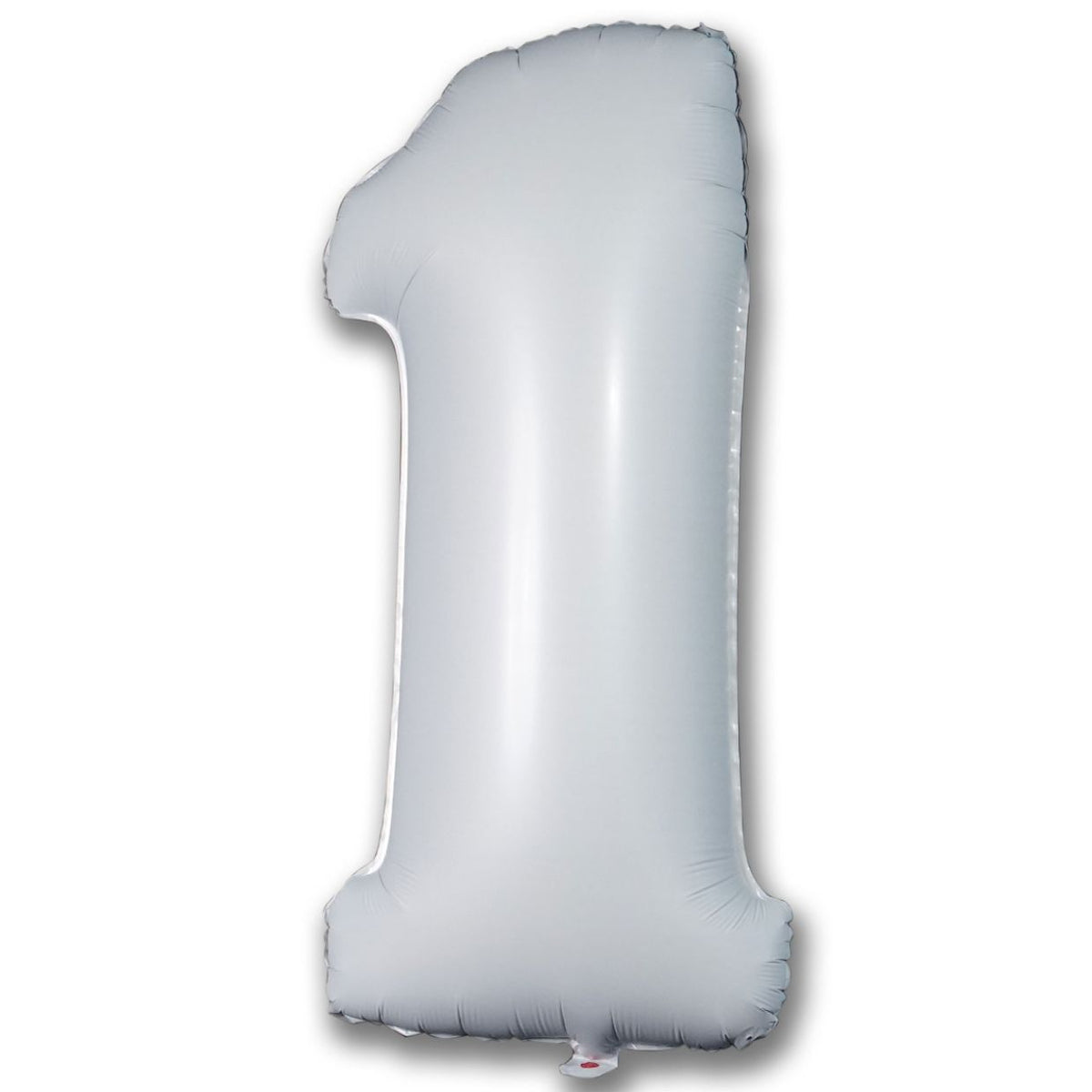 Foil Balloon Number Satin White "1"