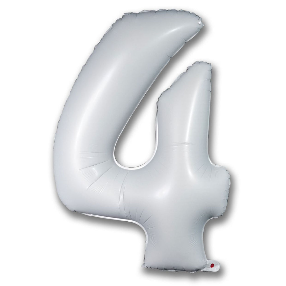Foil Balloon Number Satin White "4"