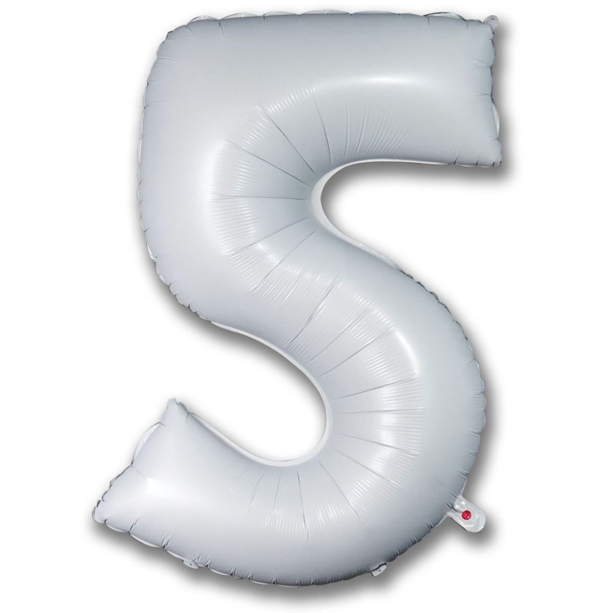 Foil Balloon Number Satin White "5"