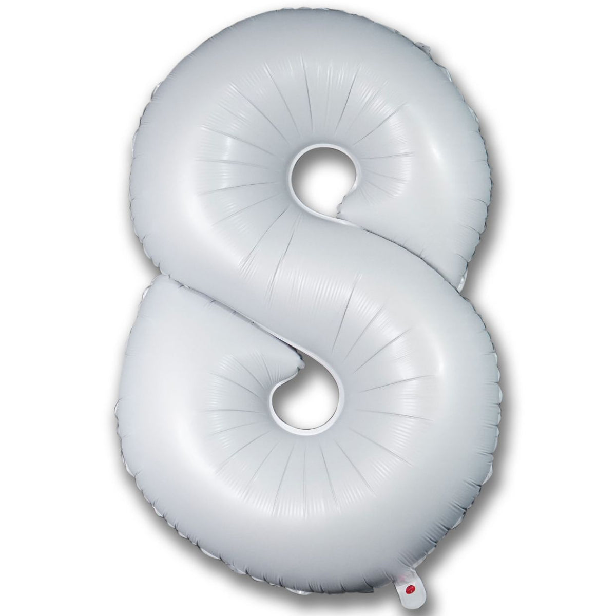 Foil Balloon Number Satin White "8"