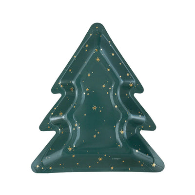 Christmas Tree Shaped Paper  Snack Plates (8pk)