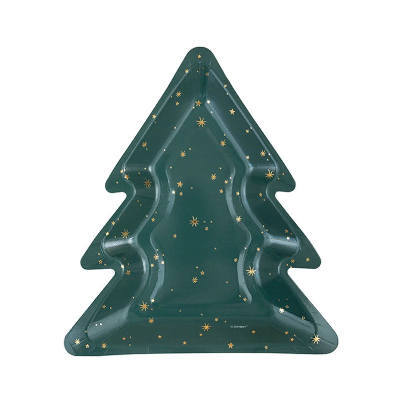 Christmas Tree Shaped Paper  Snack Plates (8pk)