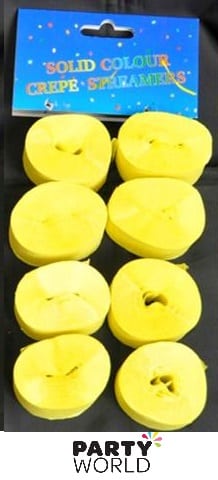 Yellow Crepe Streamer (2pk)