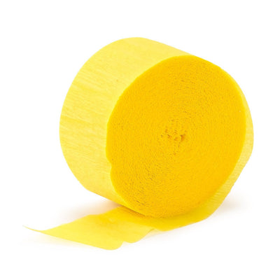 Crepe Streamers 24m Yellow 2pk