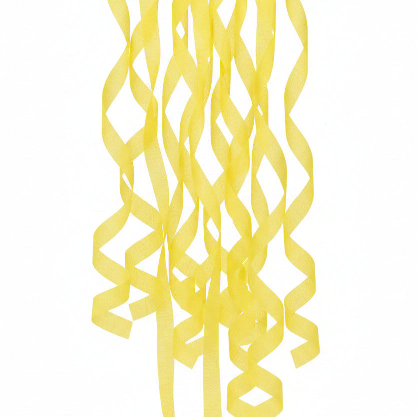 Crepe Streamers 24m Yellow 2pk