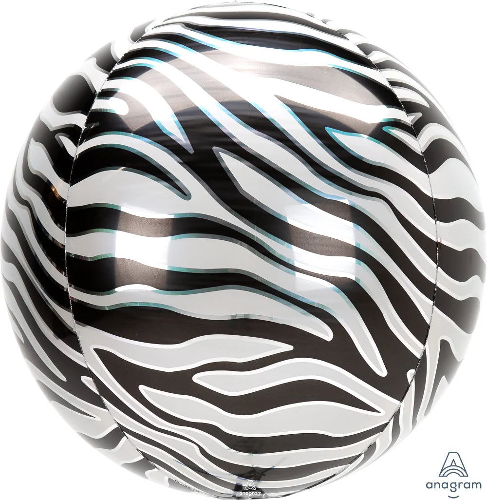 Balloon Orbz 16" Zebra Print