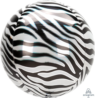 Balloon Orbz 16" Zebra Print