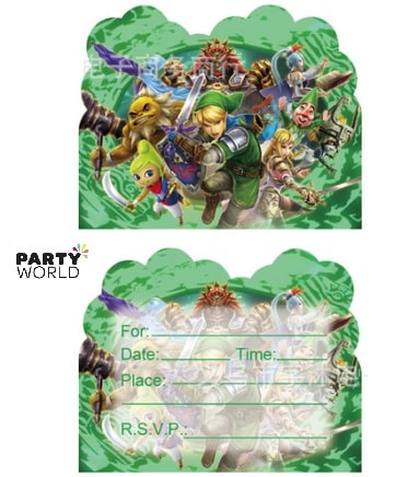 Zelda Party Invitations (10pk)