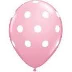 Party Balloons 10pk Pink With White Spot