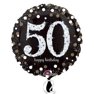 Foil Balloon 50th Birthday - Sparkling