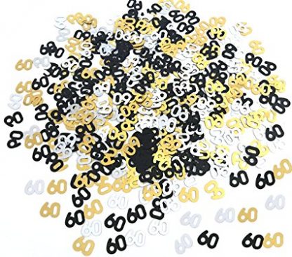 Scatter Confetti 60 Gold/Silver/Black Numbers