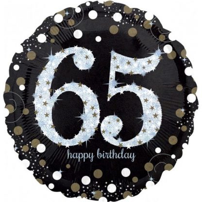 Foil Balloon 65th Birthday - Sparkles