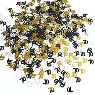 Scatter Confetti 70 Gold/Silver/Black Numbers