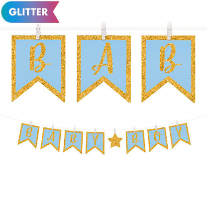 Baby Boy Clothespin Letter Banner