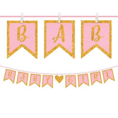 Baby Girl Clothespin Letter Banner