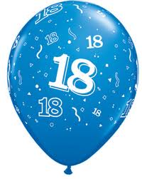 Balloon Single 18th Birthday Assorted
