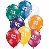 Balloon Single 21st Birthday Assorted (C)