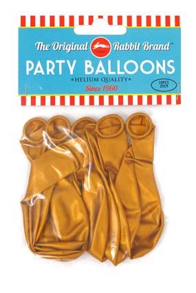 Party Balloons 8pk Metallic Gold
