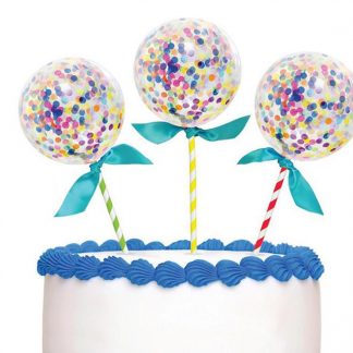 Cake Topper Confetti Balloons