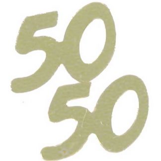 Scatter Confetti 50 Gold Numbers