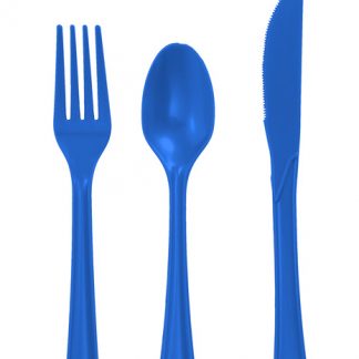 Plastic Blue Knives 25pk