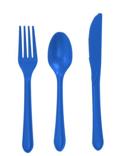 Plastic Blue Knives 25pk
