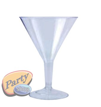 Plastic Martini Cocktail Glasses 6pk 200ml