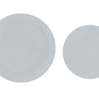 Plastic White 18cm Plates 25pk