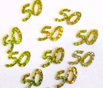 Scatter Confetti 50 Gold Holographic