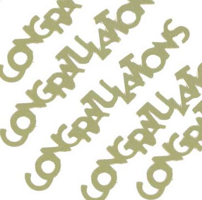 Scatter Confetti Congratulations Gold