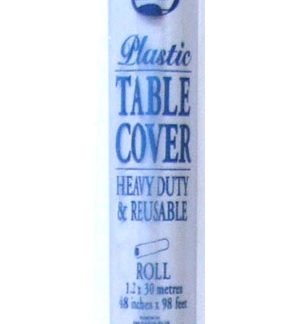 Table Cover Roll Plastic White 30m