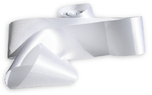 Ideal for Wedding Cars White Double Sided Satin Ribbon 2" 50mm wide 