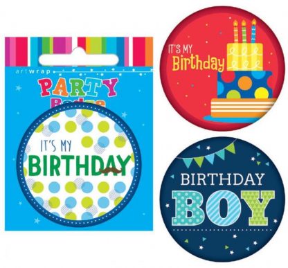 Badge Small Its My Birthday Assorted