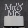 Wedding Cake Topper "Mr & Mrs" - Black